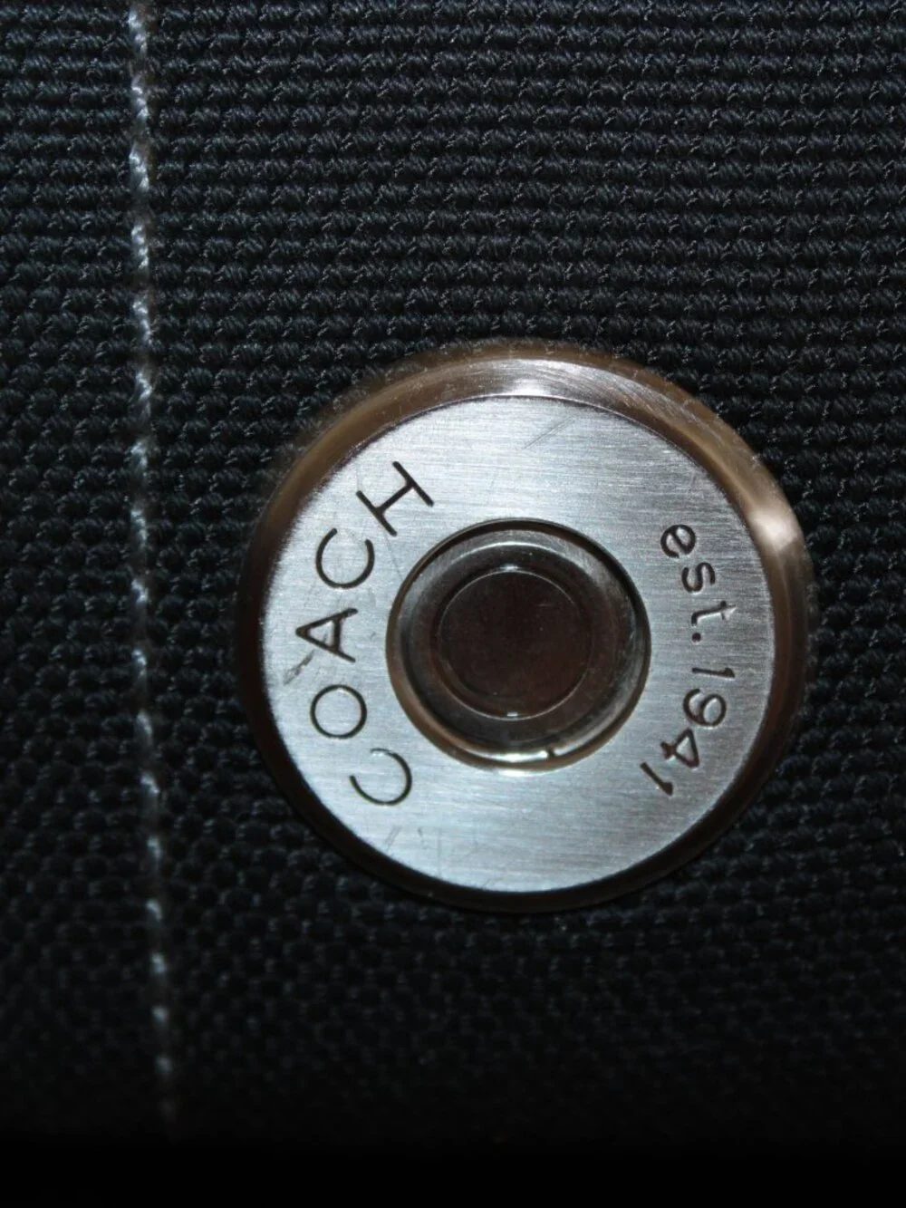 Coach Black Canvas & Leather Briefcase Messenger Bag